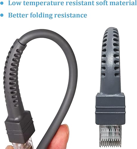 Miniatura 4 de USB a RJ45 CBA-U01-S07ZAR LS2208-SR DS2208 DS2278 DS2278 DS8178 LS1203 LS4208, compatible con Motorola Symbol Zebra (3M10FT Puerto USB plano)