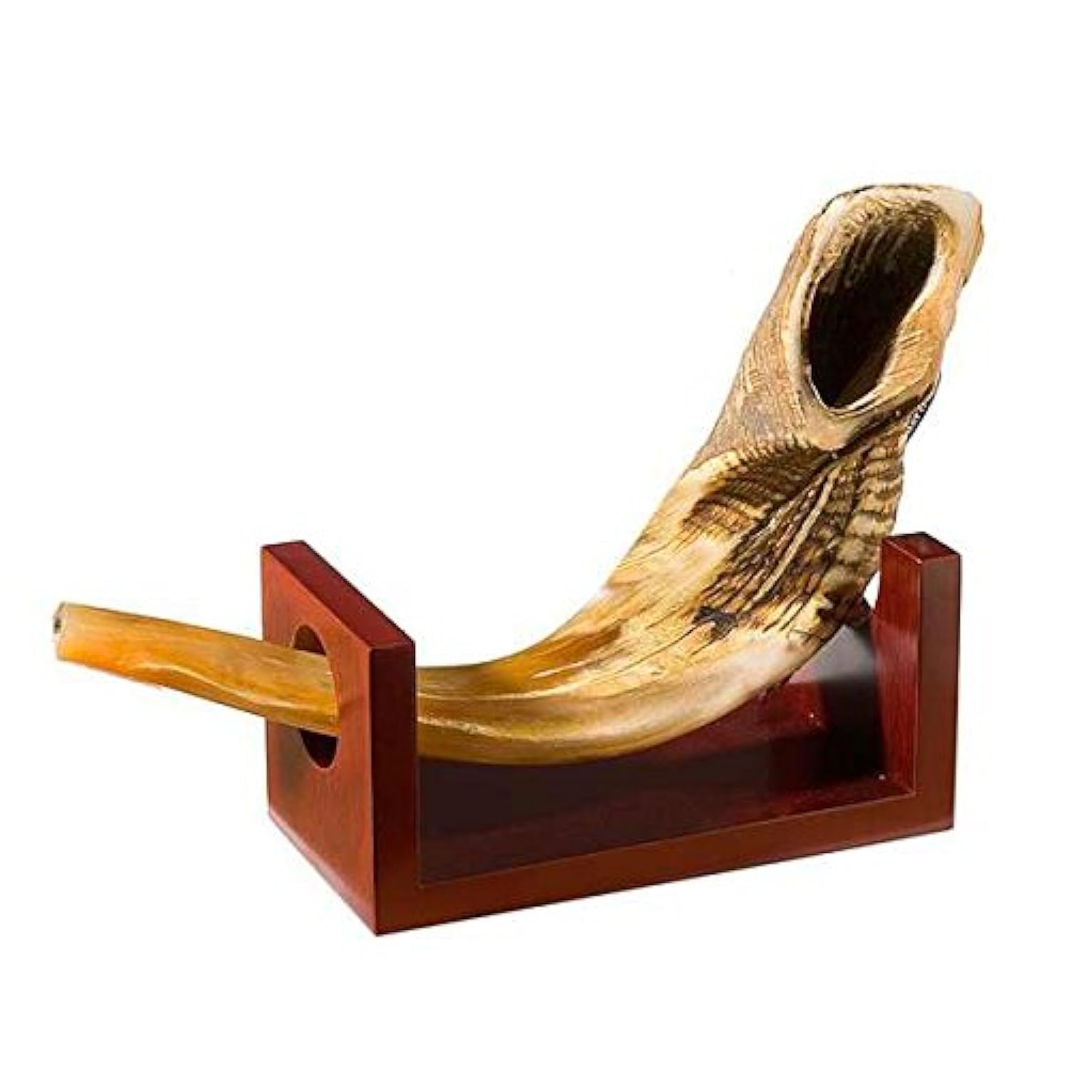 Holy Land Gifts Shofar-Holder-Wood For Size B & Up Ram Horns