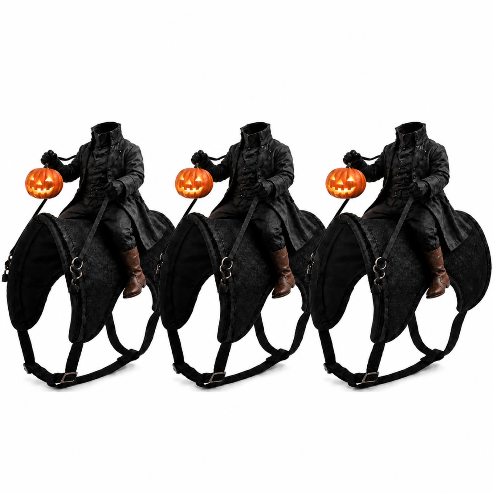 Headless Horseman Cat Costume, Funny Halloween Pet Outfit for Cats (A3PC)