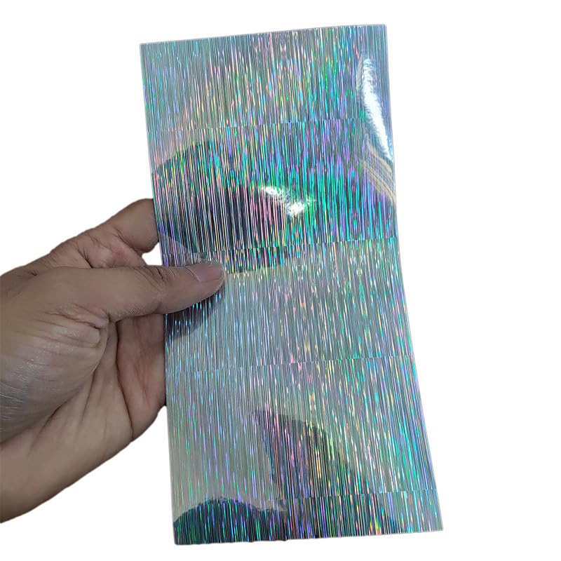 6 pcs película adhesiva holográfica para señuelos de pesca miniatura 4