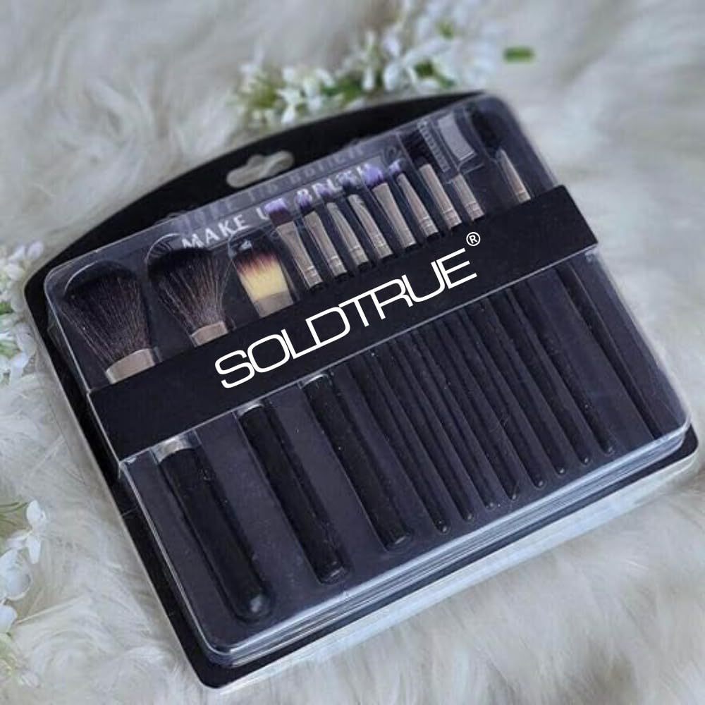 Premium-Make-up-Pinsel-Set mit 12 Stück, für professionelle Party, Make-up, Foundation, Lidschatten, Ebbrow, Mascara-Pinsel, Gesichtspuderpinsel (mehrfarbig)