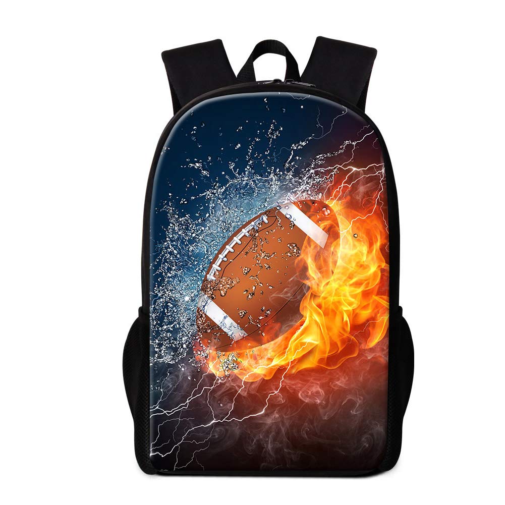 Dispalang Soccer Backpack for Boys Teenagers Football Printed Bookbag Cool Back Pack Traveling Bags