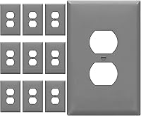 Vista 43 de ENERLITES - Placa de pared doble sin tornillos, cubierta de tomacorriente segura para niños, tamaño estándar, 1 cuadrilla, 4.68 x 2.93 pulgadas