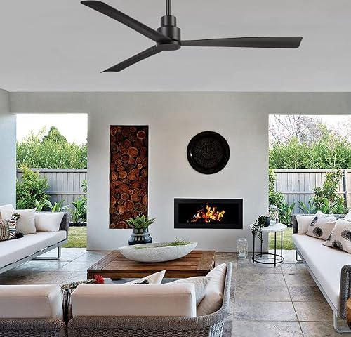 Minka-Aire F787-Cl Simple 52 Inch Outdoor 3 Blade Ceiling Fan With Dc Motor In Coal Finish #TOP6