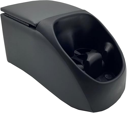 Consola de almacenamiento universal acolchada para minivan, consola central de contratistas, organizador de negocios y almacenamiento con portavasos