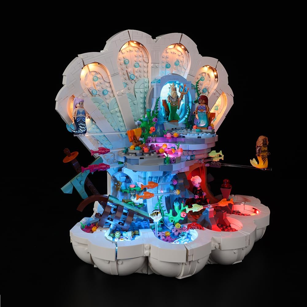 Kyglaring LED Light Kit Compatible with Lego 43225 Model Set, Lighting Accessories Compatible with Disney The Little Mermaid Royal Clamshell, Lights Only (Model Not Included), Classic Version