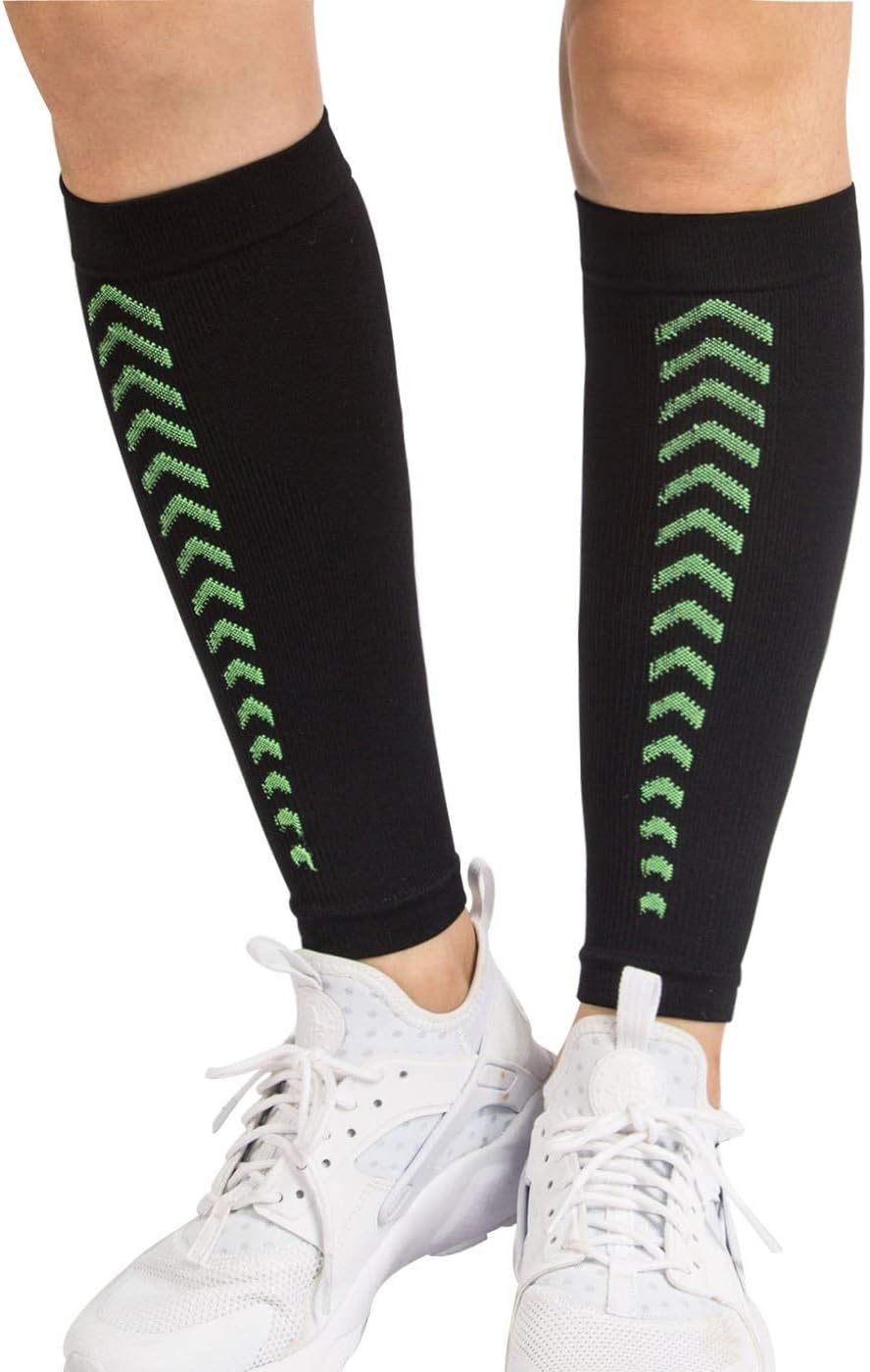 shuke sport Calf Compression Leg Sleeves 20-30mmHg for Men & Women,Providing Protection from Swelling and Varicose Veins for Running,Athletic, Edema,Cycling,Maternity,Travel,Youth