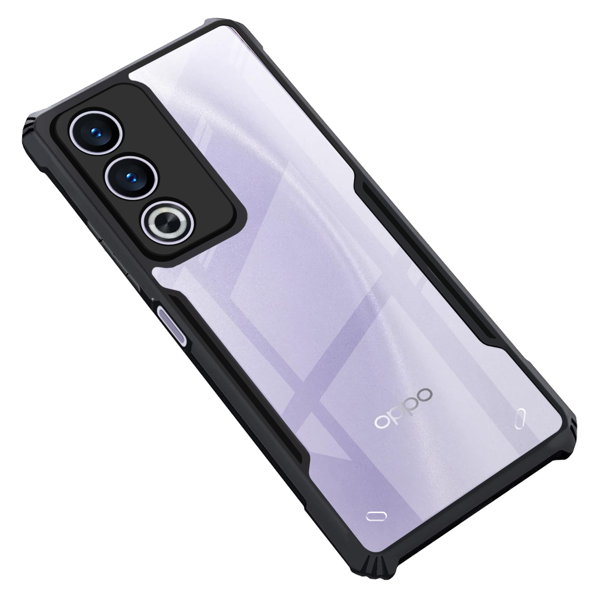 CEDO Oppo A3 Pro (5G) Back Case Cover | Camera Protection Shockproof Bumper-Edge | Acrylic Crystal Clear 360 Degree Protection TPU+PC | Transparent Eagle Back Case Cover (Black) (B0D95WL6VH) Amazon Price History, Amazon Price Tracker