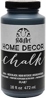 FolkArt Home Decor Chalk Furniture & Craft Paint in Assorted Colors, 16 ounce, Rich Black