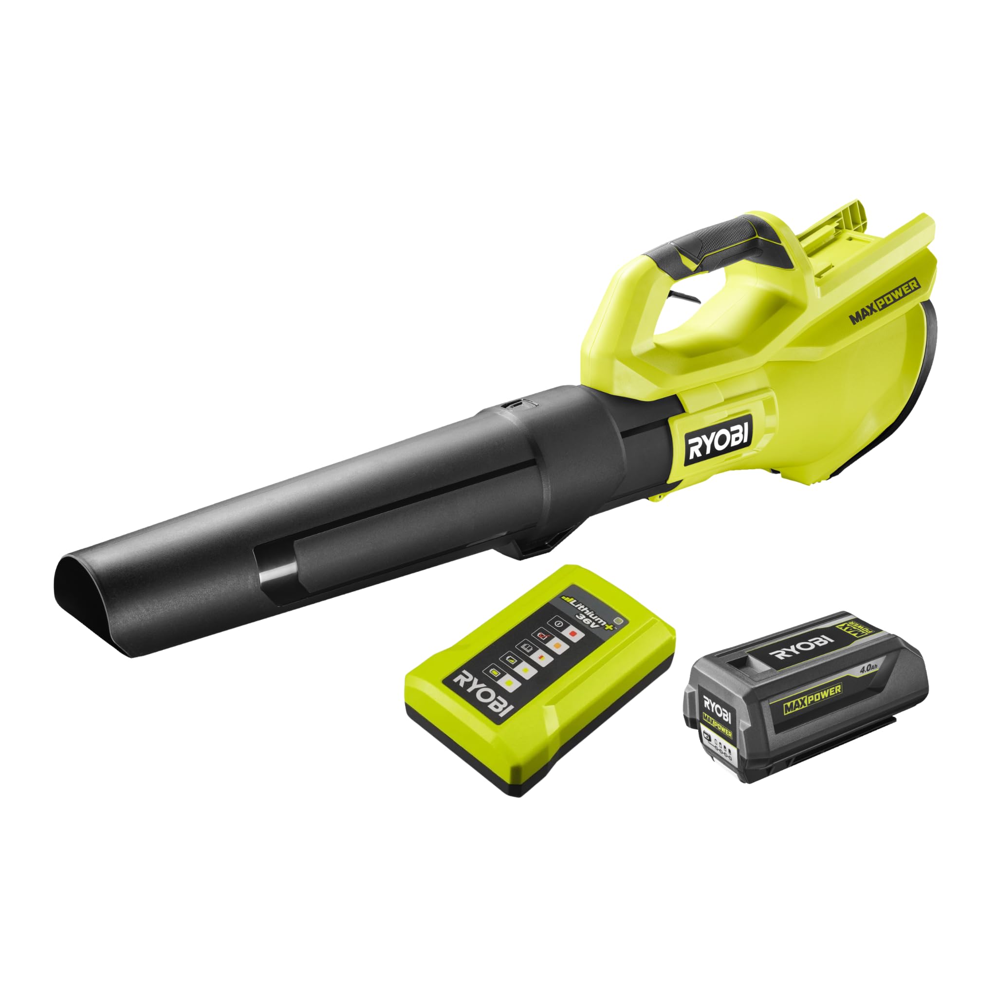 Soffiatore Turbo Jet 36V RYOBI - Soffiatore 193 km/h - Batteria 4,0Ah - Caricabatterie - RY36BLB-140