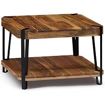 Ryegate Coffee Table, Natural Solid Wood with Metal Frame, Live Edge Industrial Modern Design, Unique Acacia Wood with Subtle Imperfections, Includes Floor Protectors, Ideal for Living Room