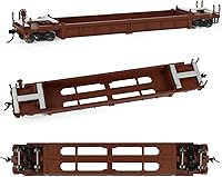Vista 3 de Evemodel C8749 HO Scale 40ft Well Car 1:87 Fondo cóncavo 40' Carro de coche plano (3pcs - marrón)