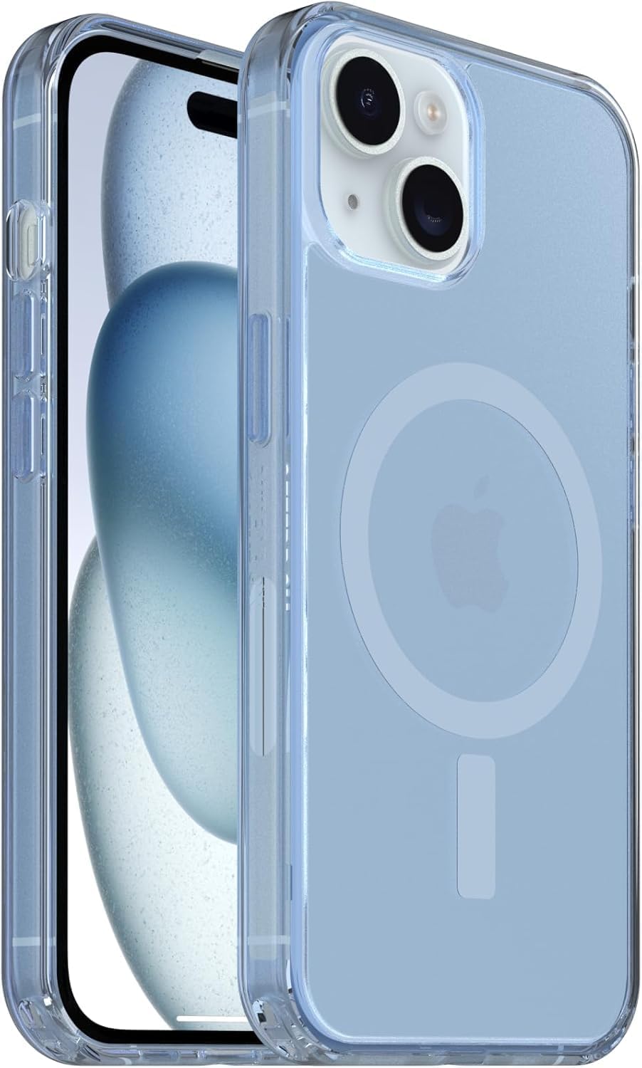 OtterBox iPhone 17e, iPhone 16e, iPhone 15, iPhone 14, & 13 (Only) Symmetry Series+ Case - Blue Bliss - Snaps to MagSafe - Ultra-Slim - Raised Edges Protect Camera & Screen - Non-Retail Packaging