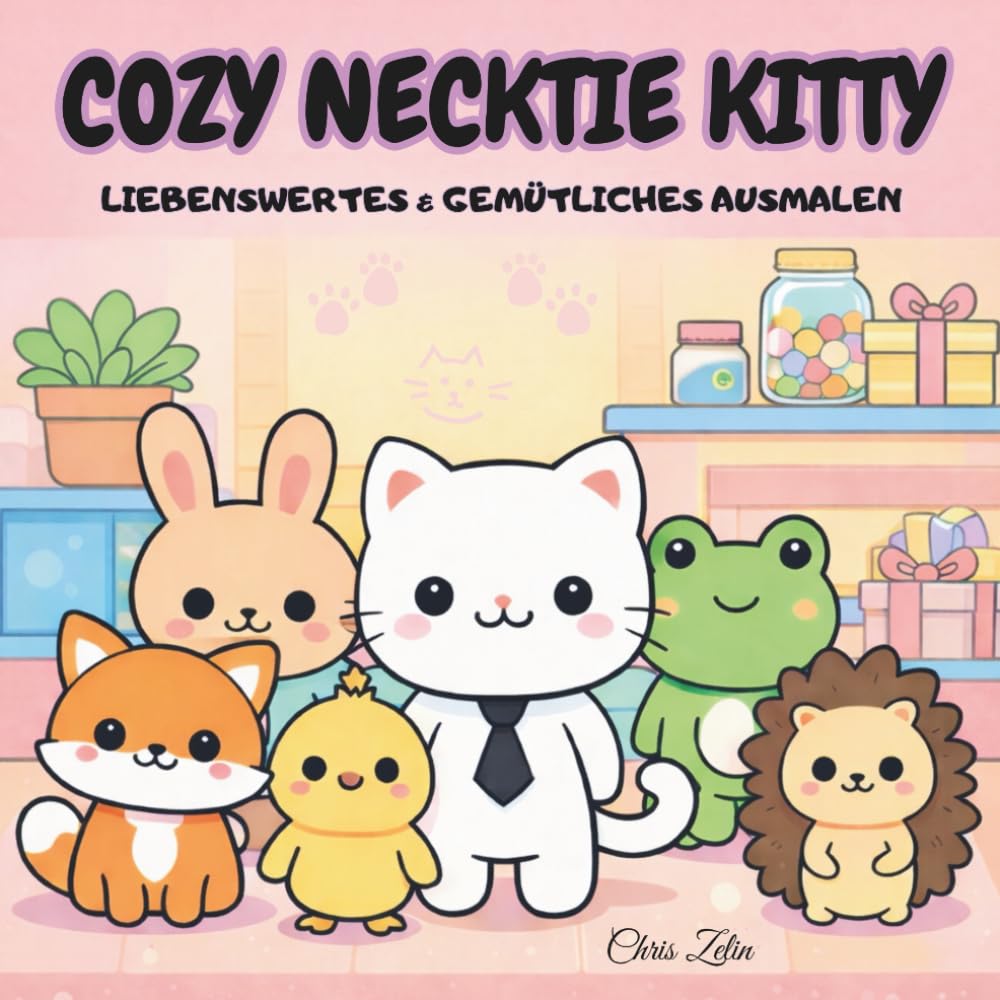 COZY NECKTIE KITTY: Liebenswertes & Gemütliches Ausmalen