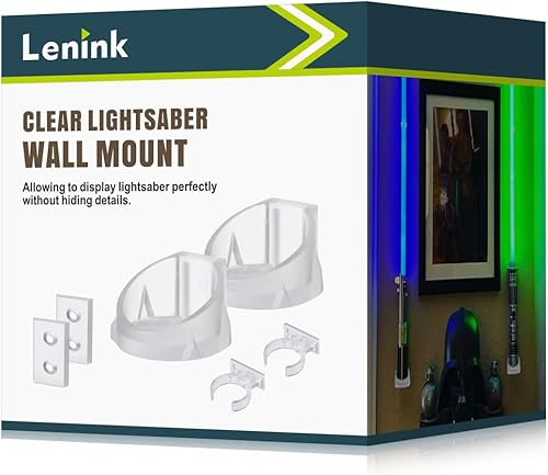 Miniatura 8 de Lenink Soporte de pared para sable de luz transparente, compatible con sables de luz Galaxy's Edge, Darth Revan Lightsable, Darth Vader Sables y la