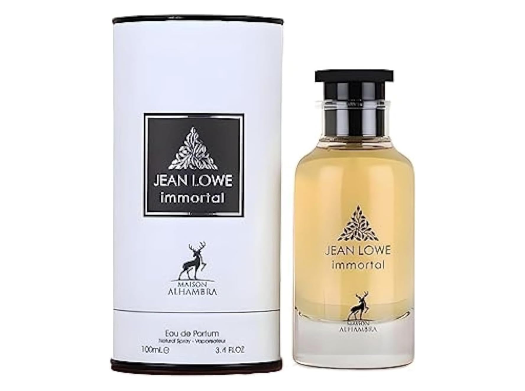 Perfume Jean Lowe Inmortal 100ml, Perfume Árabe de Larga Duración, Eau de Parfum Importado desde Dubái, Fragancia Intensa y Elegante, Incluye Atomizador Recargable 5ML (Inmortal)