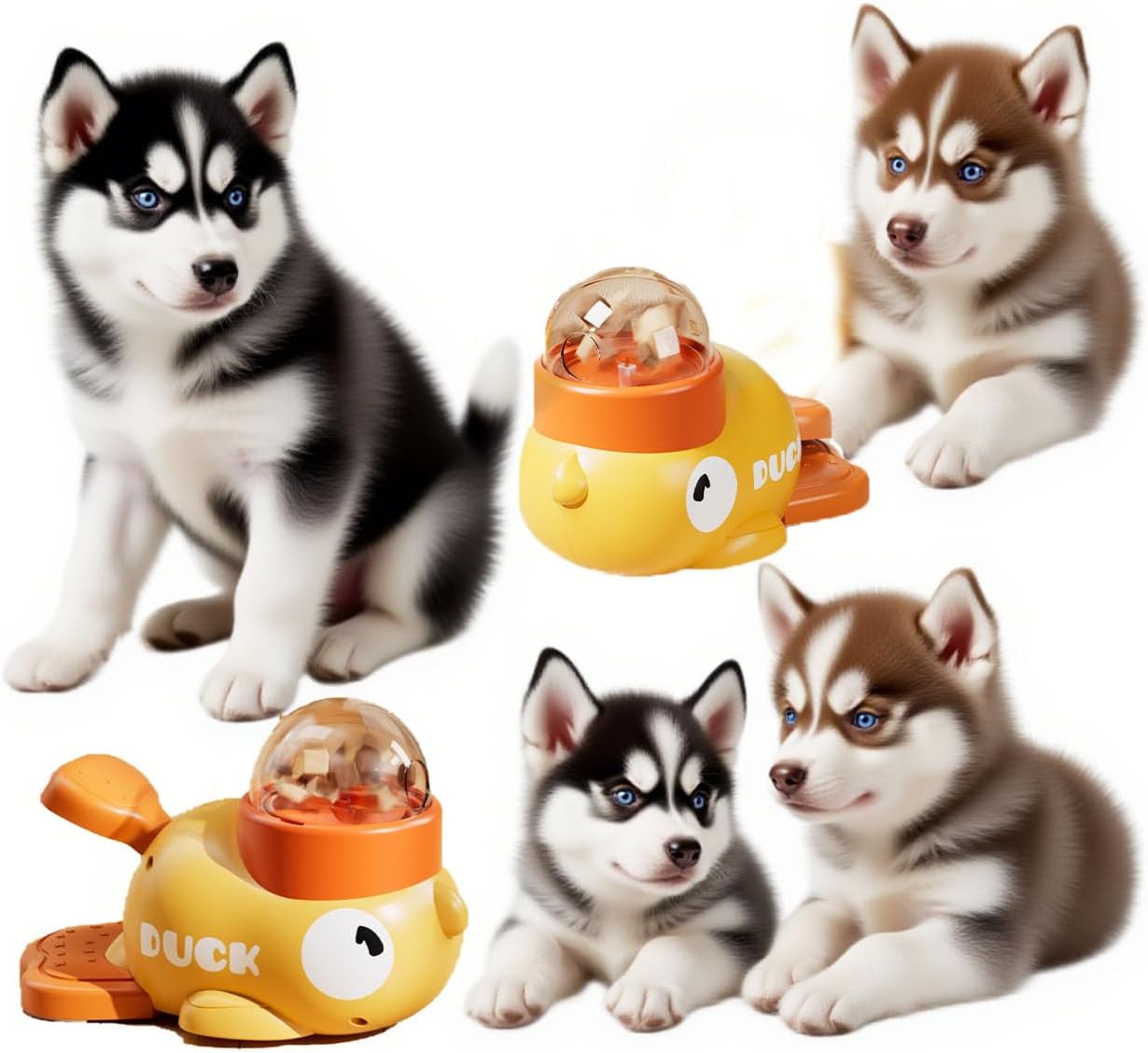 Valentine Day for dog&Cat,[Smart Overeating Duck pet feeder] Fun and Educational Toy,Universal Interactive Training Device for Cats and Dogs,Cute Duck Design,Slow Eating,Intellectual Development