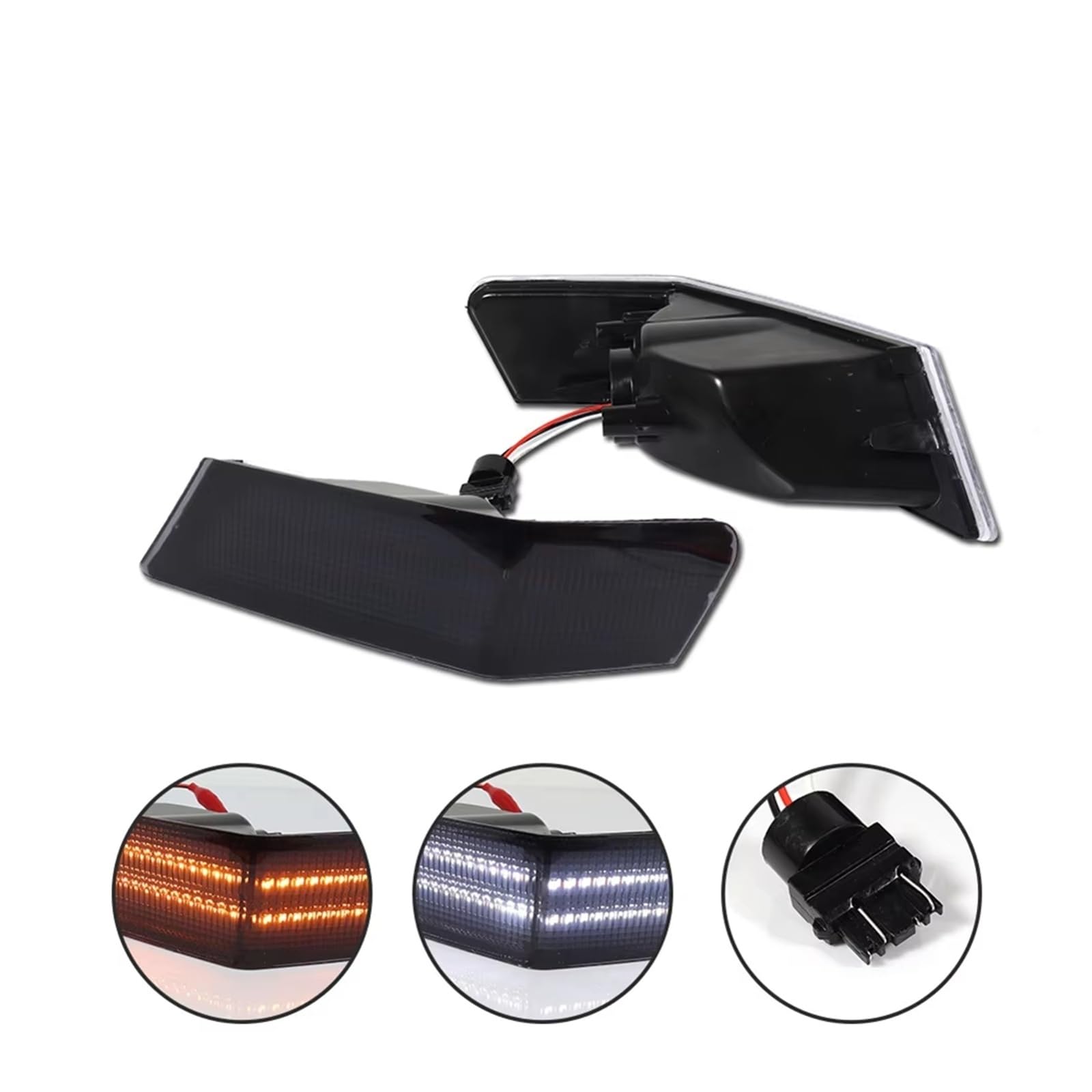 Intermitente Recambio Para Jeep Para Patriot 2007 2008-2017 2 Uds Coche Blanco Ámbar Dinámico LED Parachoques Delantero Esquina Luces Señal Giro