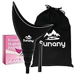 Sunany Female Urinal, Female Urinal with Silicone Funnel, Portable for Standing Female, Reusable Urinal for Female Toilet, Women\'s Urinal is The Perfect Companion for Indoor Use (Black)