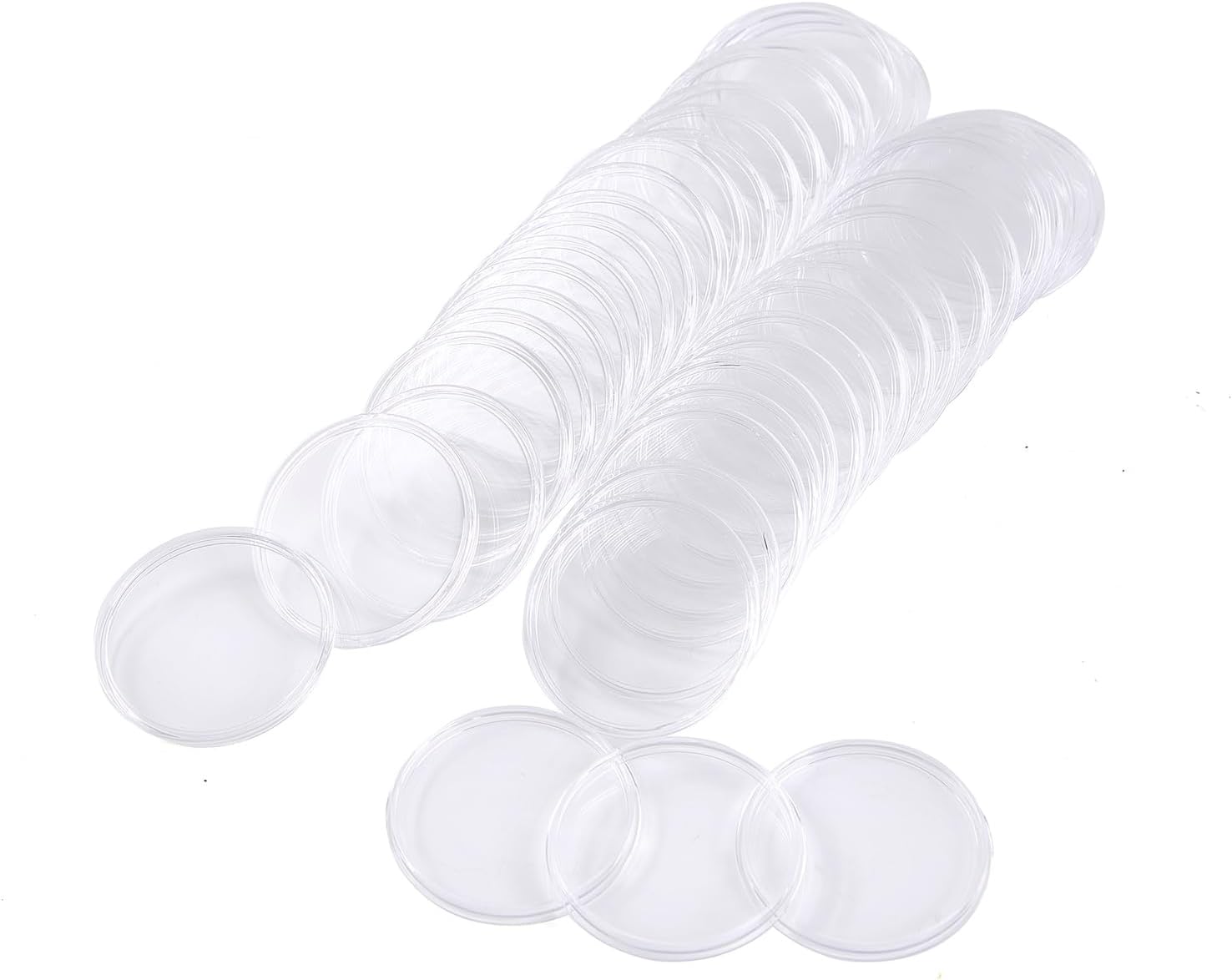 Coin Capsules 40mm, Clear Plastic Coin Holder Case Protector for Coin Collection, 20 Sets