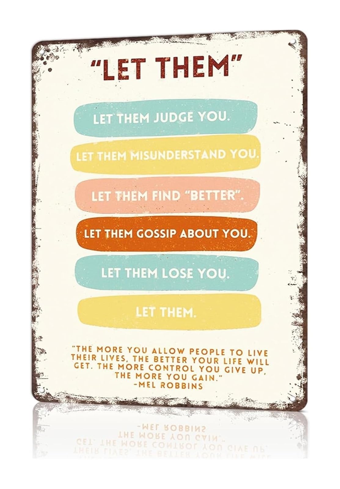 ICYJRFHLTF Motivational Quote Sign Famous 5 Second Rule Inspiration Vintage Metal Wall-Art for Office Home Study (8 X 12 in)