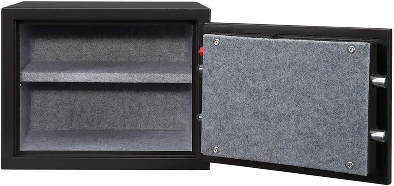 Stack-On PFS-012-BG-E Personal Fire Safe, open with empty interior and shelf