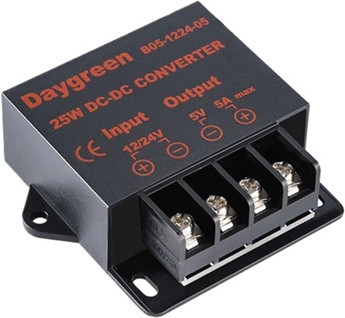 12V to 5V 5A 25W Converter 24V to 5V 5A Voltage Regulator Car Step Down Reducer(12V 24V to 5V 5A)