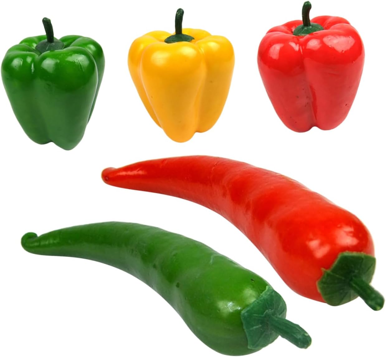 Zerodeko 20pcs Lifelike Simulation Chili Pepper Decor for Home and Kitchen Realistic Fake Peppers for Photography Props and Indoor Decorations Vegetable Models for Festivals and Parties
