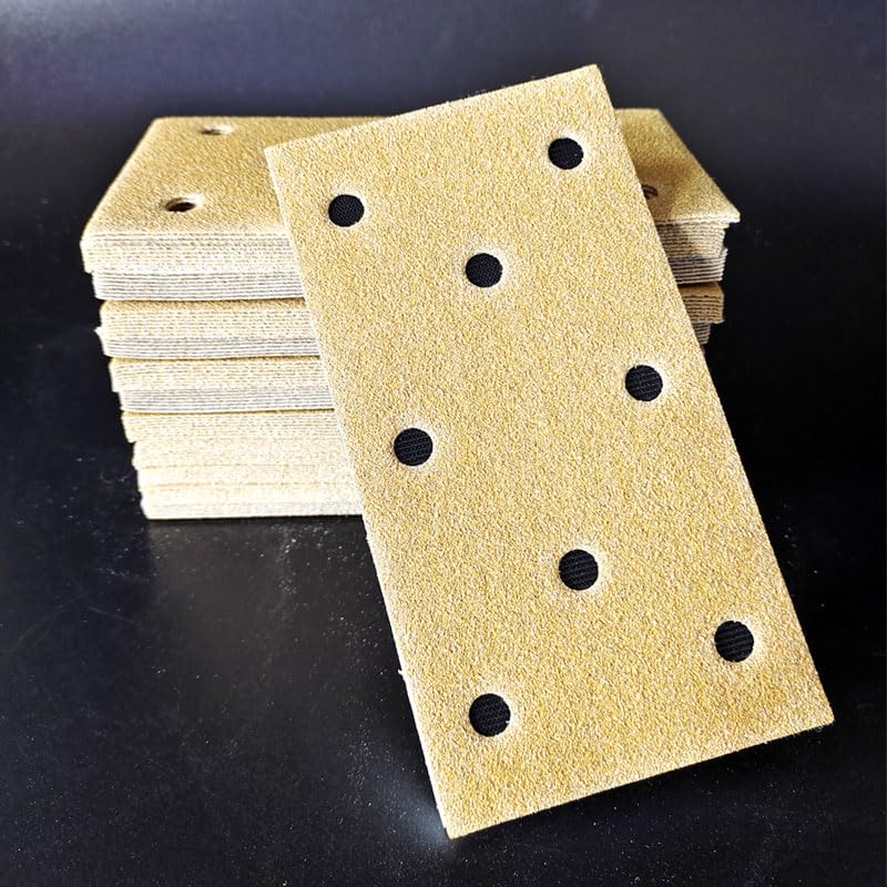 Carta vetrata pneumatica rettangolare a 8 fori for levigatura a secco 95/180 mm floccata for smerigliatura(320 grit,100PCS)