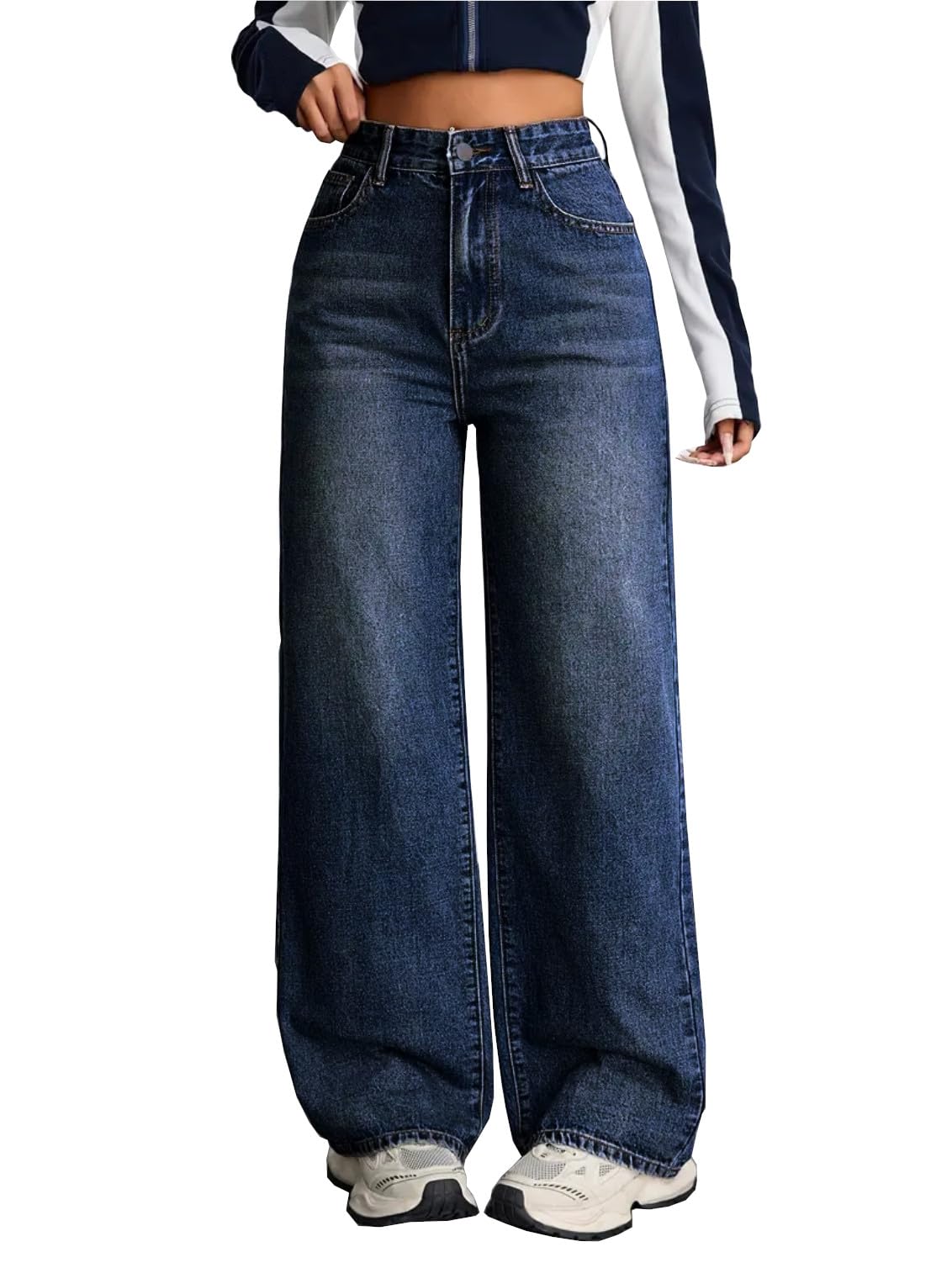 nifty Women's Denim Stretchable High Waist Baggy Jeans for Women-picture-20