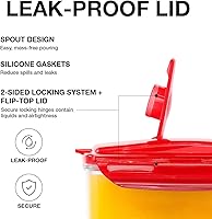 Vista 2 de LOCK & LOCK Aqua Jarra de agua para puerta de nevera con asa Jarra de plástico sin BPA con tapa abatible perfecta para hacer tés y jugos, 2 litros