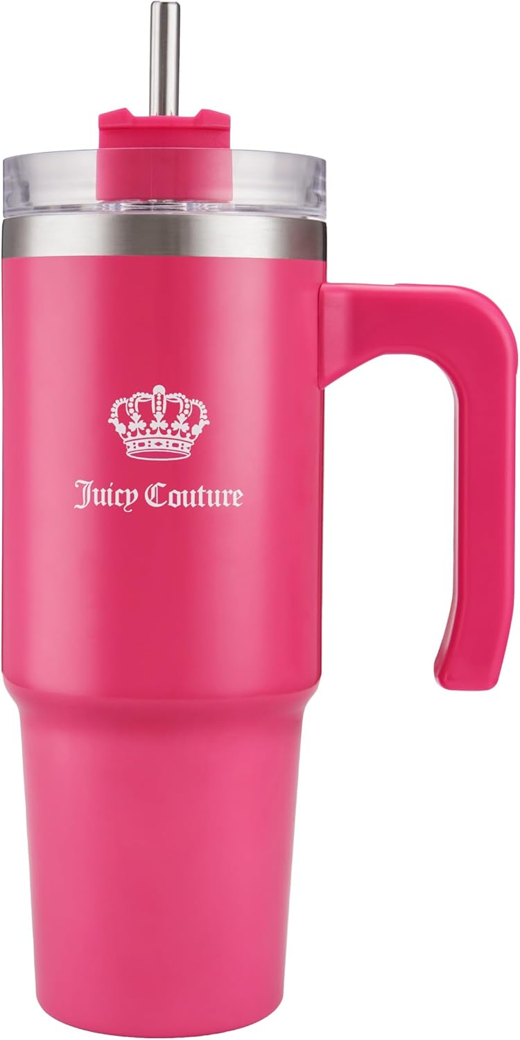 Juicy Couture Juicy Couture Travel Style Fashion Water Bottle - Hot Pink - 31.5oz