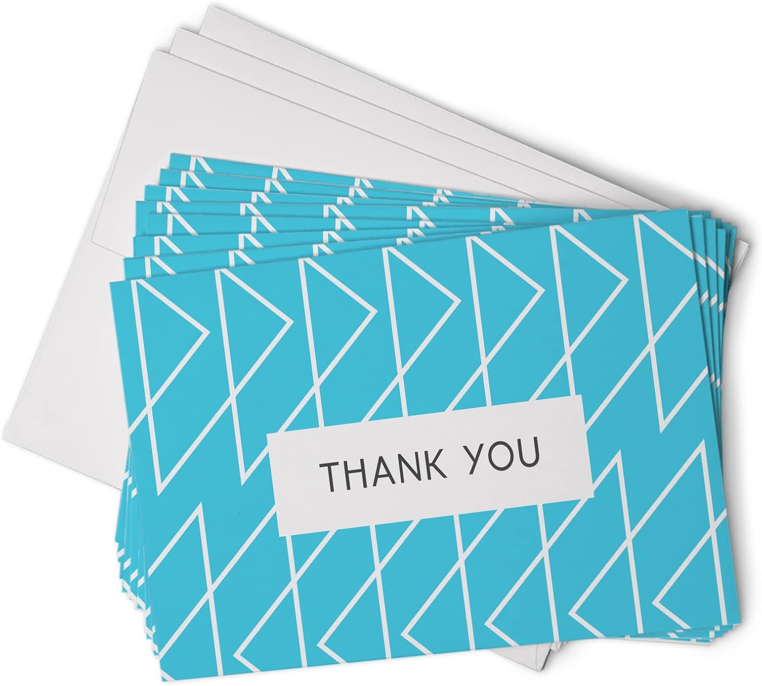 Buy Geometric Colorful Blue Thank You Cards - 24 Note Cards with ...
