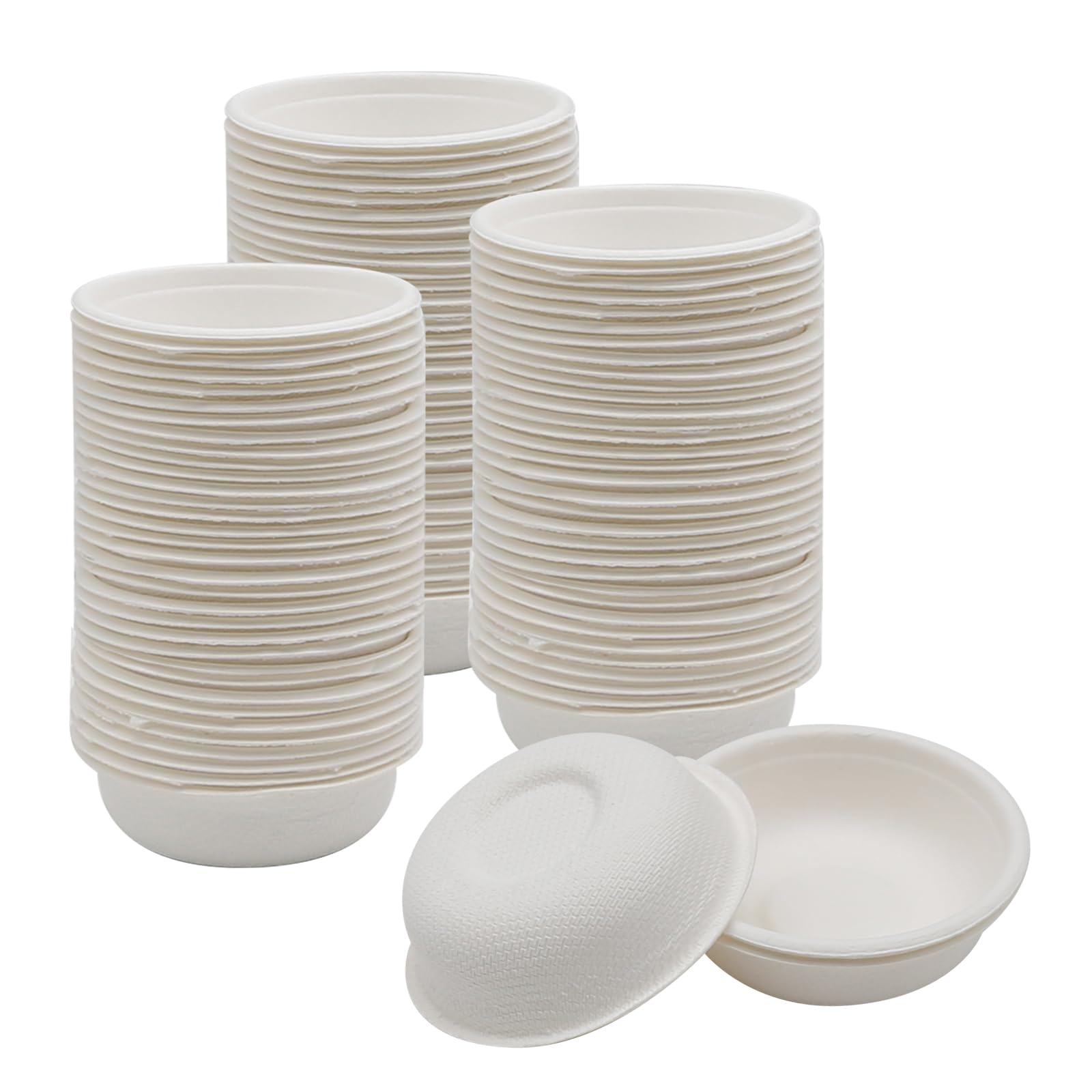 Saihisday 100 Pack Paper Feeding Cups Biodegradable Crested Gecko Food Cups 1oz Reptile Feeding Dish Bowls for Gecko Crested