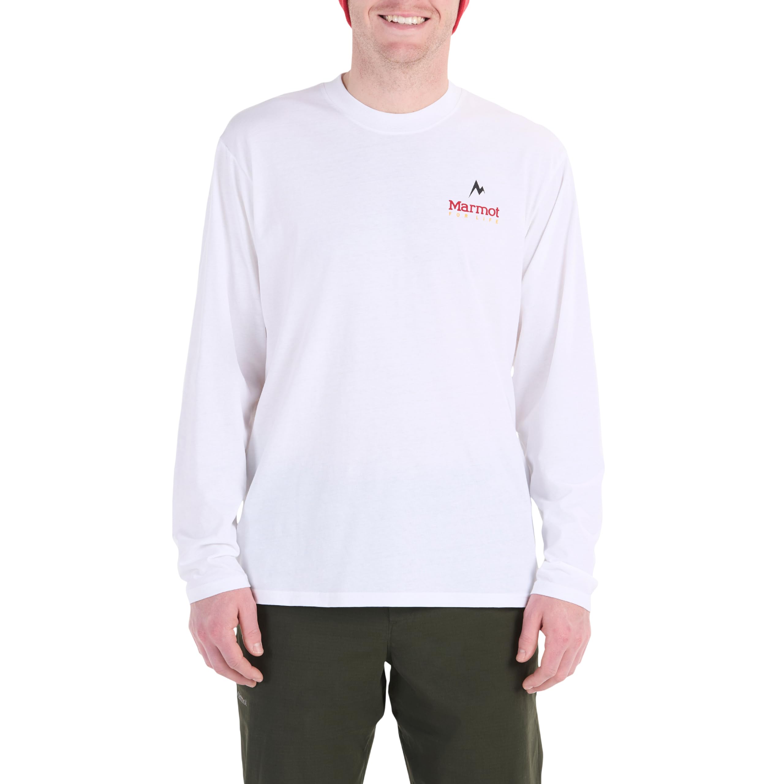 MARMOT Men's for Life Long Sleeve Tee, White, Small