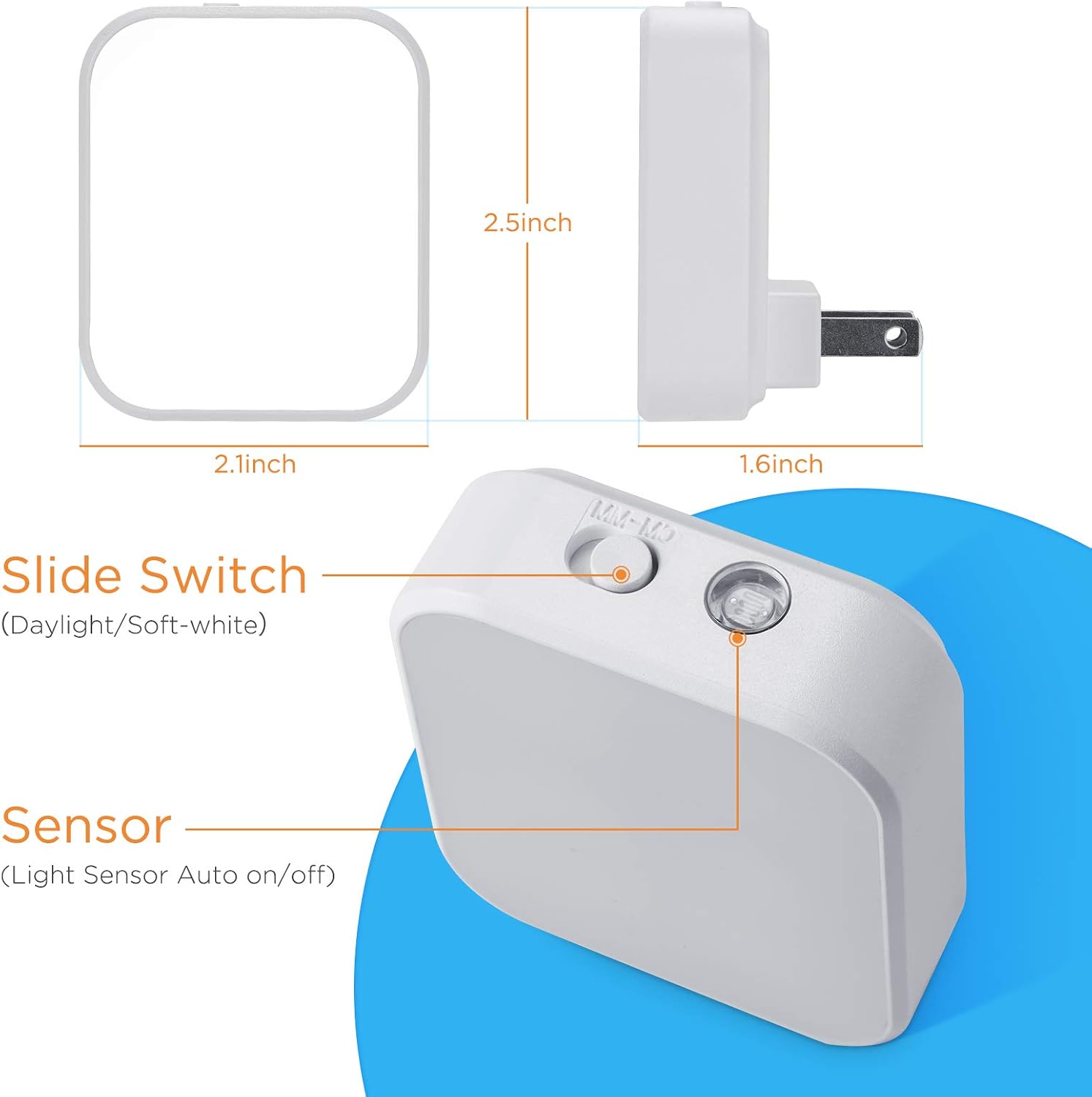 Brizled Night Light, 4 Pack Tunable White Plug in LED Night Lights, Dusk to Dawn Sensor Nightlight, ETL Certified Mini Night Lamp for Bedroom, Toilet, Stairway,Hallways(Soft White & Cool White)