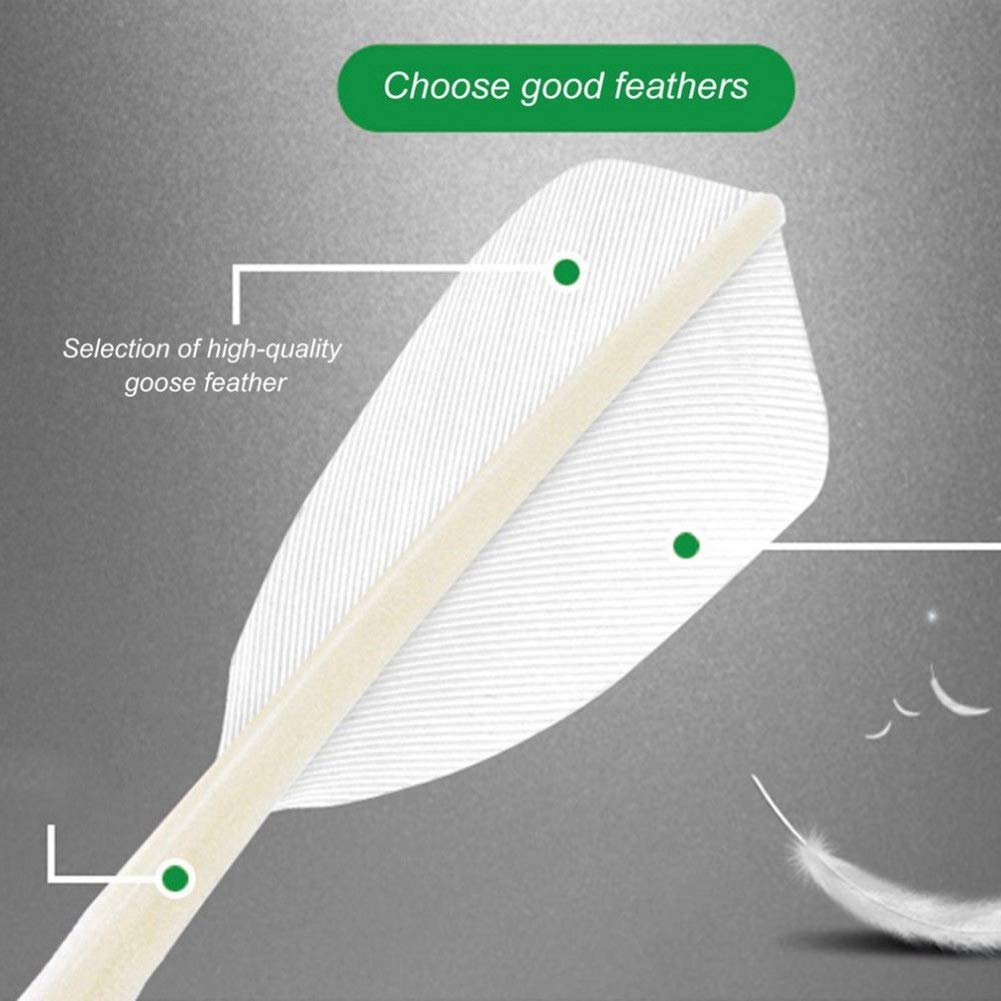 Leapiture White Badminton Ball 12 Pack Badminton Shuttlecocks Goose Feather Badminton Badminton Birdies Feather Shuttlecocks for Indoor Outdoor Great Stability