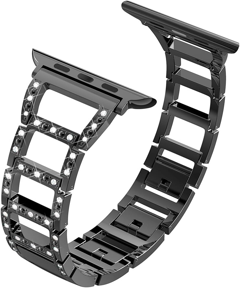 Valband Replacement for Apple Watch Band 38mm 40mm 42mm 44mm,Metal Bling Wristband Replacement Strap Bracelet for Apple Watch Series 3 Series 2 Series 1 Nike+ Sport Edition