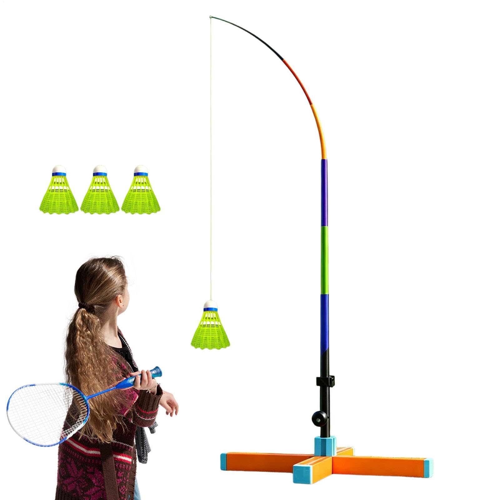 Entrenador Bádminton Para Un Solo Jugador, Rebote Automático Ajustable En | Set de Entrenador de Bádminton para Salón, Balcón, Gimnasio, Pista, Parque, Jardín, Principiantes, Niños y