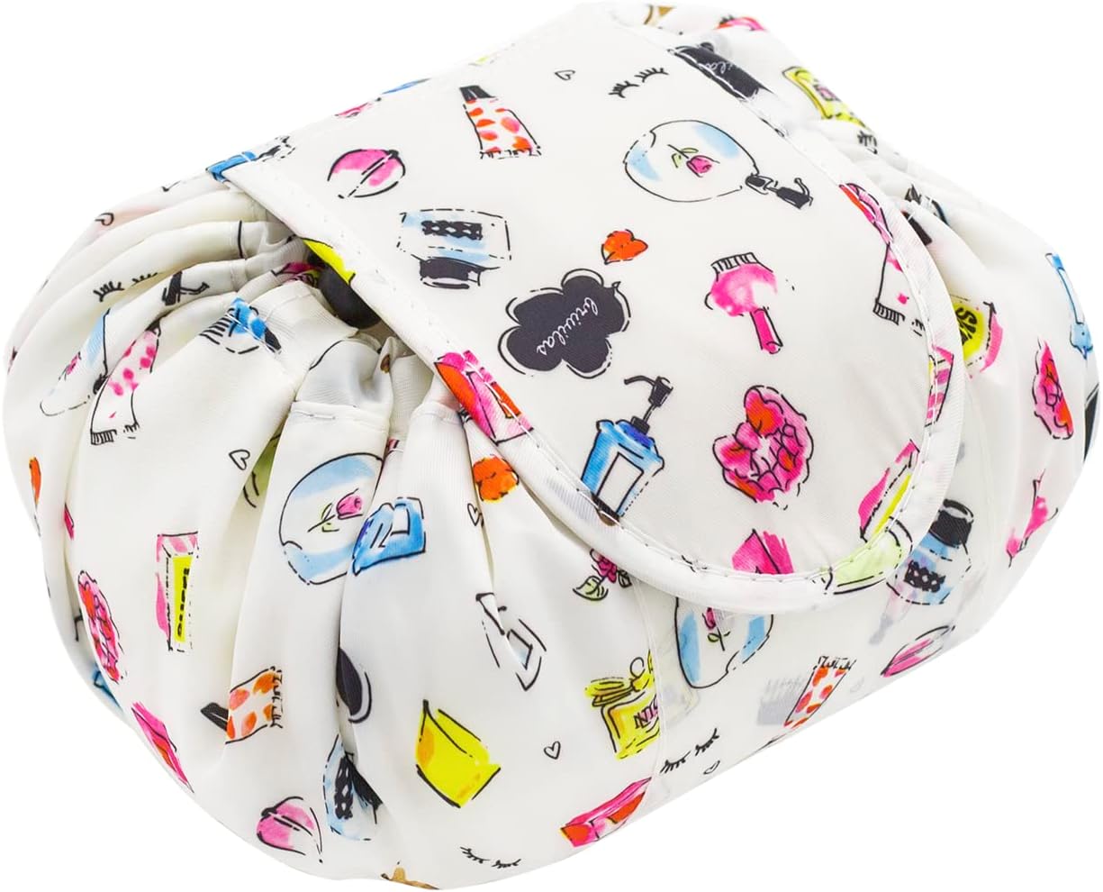 ONEGenug Cosmetic bag with drawstring, make-up bag, one-step organiser, make-up bag, cosmetic bag for lazy women