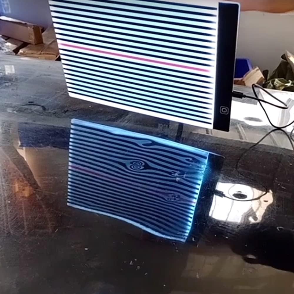 Professional Car Dent Light LED Stripe Line Board with Power Button, Paintless Dent Repair Light with Adjustable Holder, USB Powered & 3 Different Brightness Controls