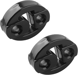 2PCS New Rubber Exhaust Hangers,Heavy Duty Rubber Muffler Hanger with 2 Holes 0.47 Inch,Universal Exhaust Hanger Rubbers Car Accessories for Vibration & Noise Reduction