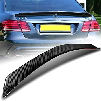 Real Carbon Fiber VT-Style Lift Gate Trunk Spoiler Wing Compatible with 2010-2016 Mercedes-Benz W212 E-Class E63 AMG E200 E350 E400 E500, 2011 2012 2013 2014 2015