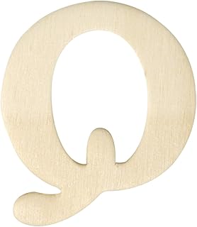 RAYHER 6161600Â Wooden Letter, 4Â cm, Q
