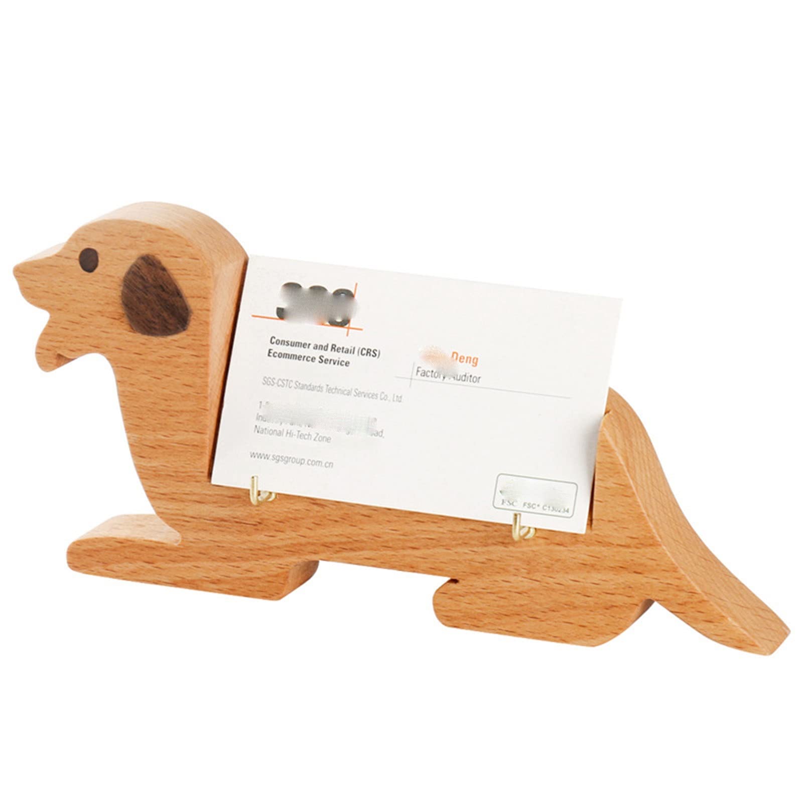 Wcxozerty Natural Business Card Holder Business Card Holder For Desk, Display Stand For Office Home(Natural)