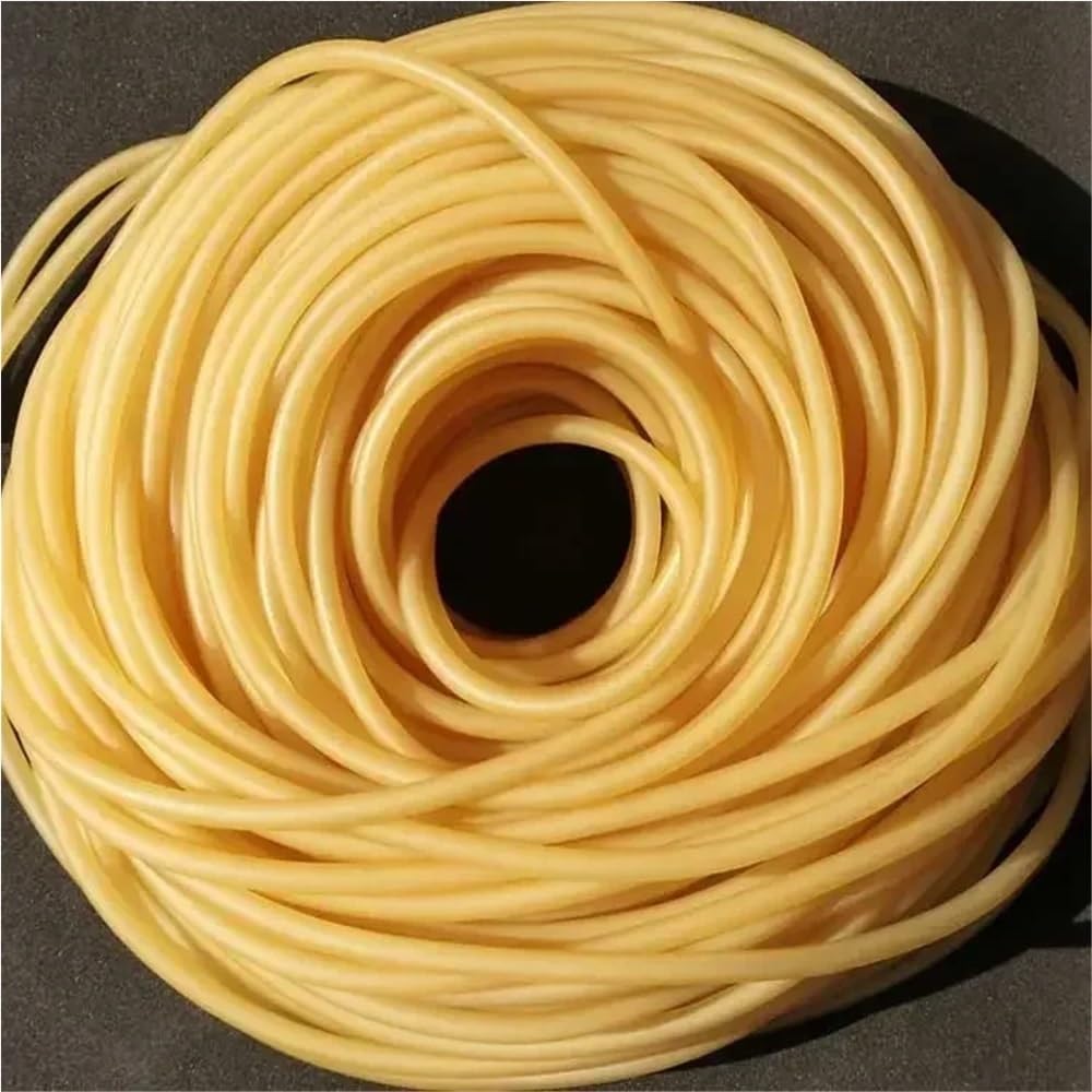 Manguera de látex natural - Banda de goma redonda for uso en laboratorio, resistente a la abrasión, flexible, resistente a los rayos UV.(5metersx12mmx17mm)
