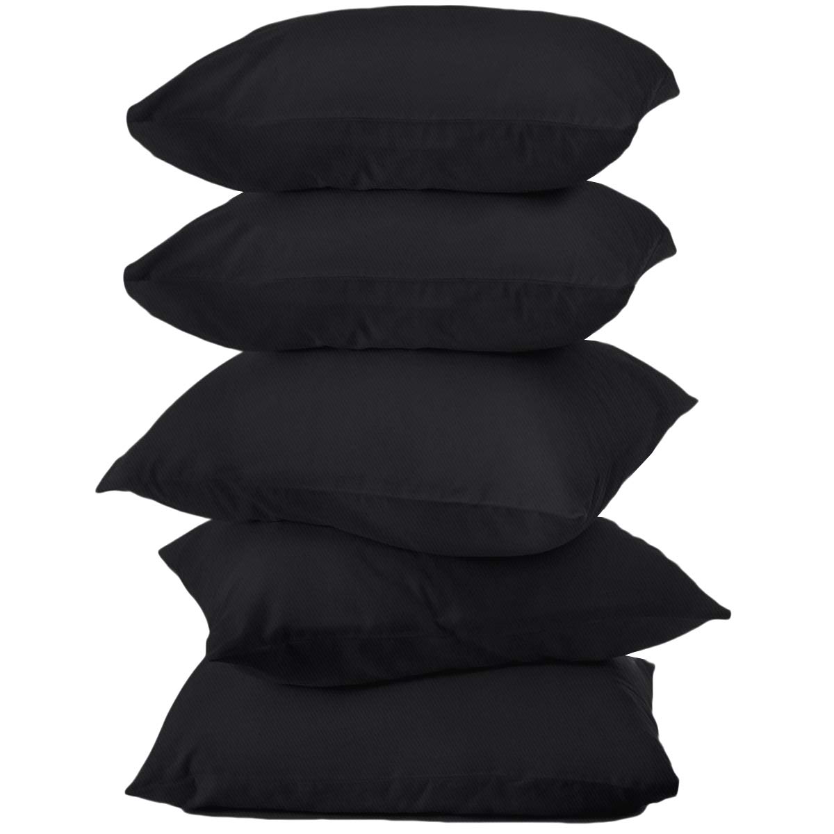 Solid Black Colour Plain Cushion Cover Set of 5 Heavy Thick Twill Cotton for Home Decor Sofa, Bed and Chairs |Decorative Throw Pillow case | Size 14X14 Inch (35.56 x 35.56 cm) (B08BH3YX47) Amazon Price History, Amazon Price Tracker