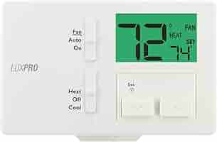 Lux Pro Smart Thermostat - Programmable 5-2 Day Schedule For Home (Batteries Included)