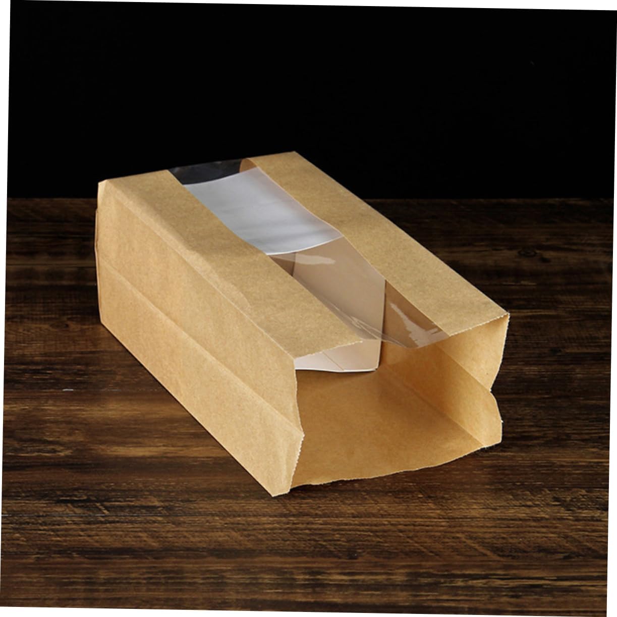 Didiseaon 50pcs Kraft Paper Bags Square Bottom Food Packaging for Breakfast Parties and Bakeries for Cookies Sandwiches and Snacks