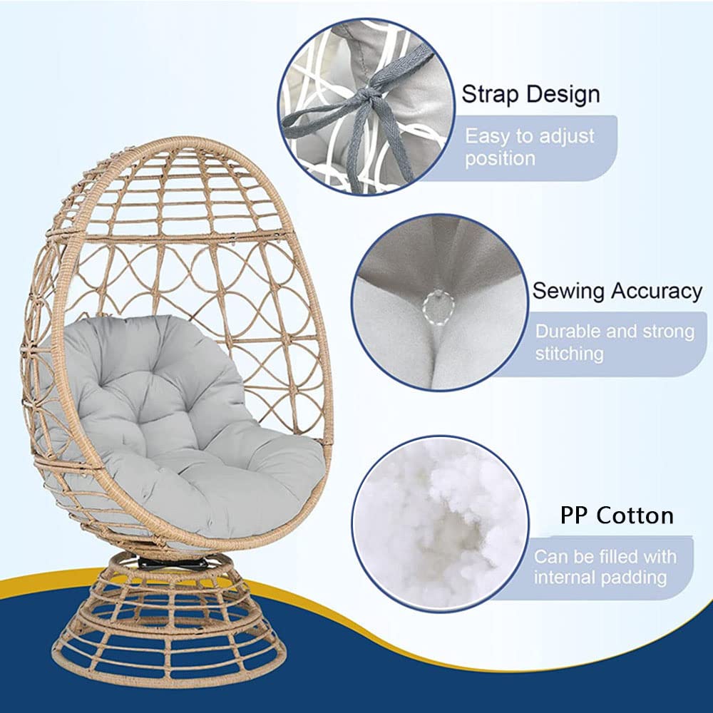 Cuscino Per Sedia Sospesa Esterna - Morbido, Impermeabile E Confortevole Per Giardino O Terrazzo - Foto 4